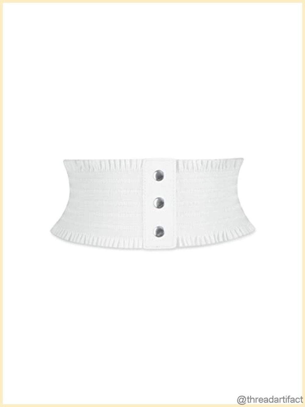 Women's Lace-Up Corset Belt Wide Elastic Waist PU Leather Cinch Belt for Dress